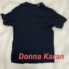 Donna Karan 黒 Vネック Tシャツ Mのサムネイル