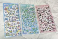 【キャラクター キャンディグリッターステッカー3枚】 平成レトロ　あわわちゃん