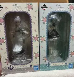 リゼロ一番くじ　エミリア　レム　フィギュア