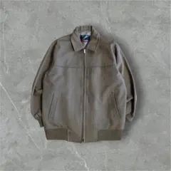00's vintage チェック ジップアップブルゾン ジャケット ブラウンのサムネイル