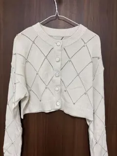 グレイル　ダイヤモンド編みカーディガン