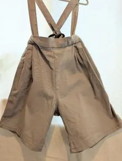 うい様専用　ベージュ サスペンダー付きオーバーオール