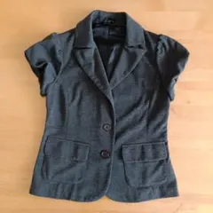 ★Forever21 半袖 ジャケット パフスリーブ グレー M