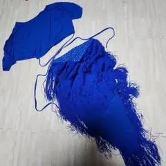 最終価格美品　青いベリーダンスセットアップ