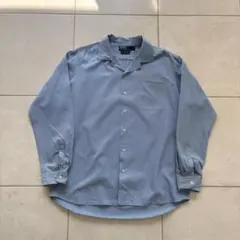 90s ラルフローレン bonnard オープンカラーシャツ ライトブルー　L