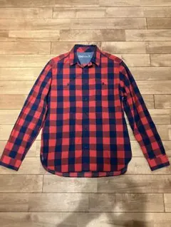 Gap チェック柄シャツ　長袖シャツ 赤　紺　Mサイズ