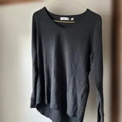 niko and... ダークグレー Vネック 長袖