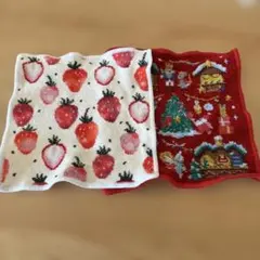 FEILER クリスマス柄　ストロベリードット　フェイラー　タオルハンカチ