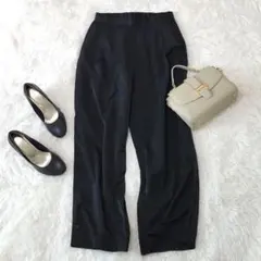 新品 スタジオクリップ 高品質ライン ブラックワイドパンツ 通勤 フォーマル 春