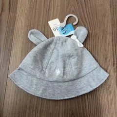 POLO Baby ウサギ耳付きベビー帽子 グレー