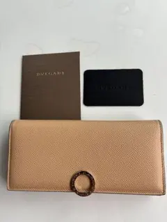 新品 BVLGARI ブルガリ クラシコ レザー Wホック 二つ折り長財布 茶