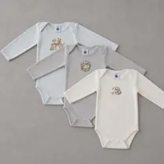 プチバトー ロンパース3枚セット 6m