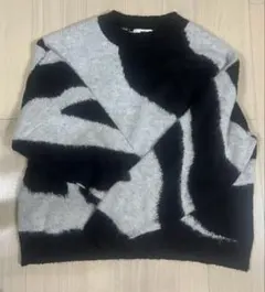 ニット　wego 白　黒
