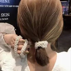 パールヘアゴム 2個セット 上品 エレガント ヘアアクセサリー
