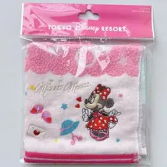 【未開封】東京ディズニーリゾート ミニーマウス 刺繍ミニタオル【平成】