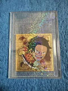 ☆ワンピース ウエハース LOG 12 表 ロジャー 裏面 エース＆ロジャー☆