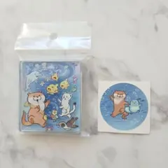 可愛い嘘のカワウソ 江ノ島水族館 限定 あわたん アクリル マグネットステッカー