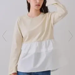 OPAQUE.CLIP ペプラムドッキングニット