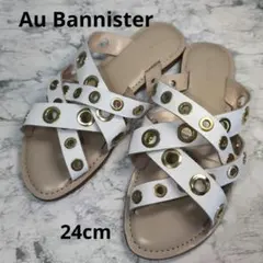 ◆Au Bannister◆クロスストラップサンダル ゴールド スタッズ24cmのサムネイル
