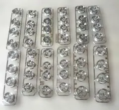 未組立⬛️タミヤ⬛️ミニ四駆用シルバーメッキホイールパーツ⬛️12個セット 未組立⬛️タミヤ⬛️ミニ四駆用シルバーメッキホイールパーツ⬛️12個