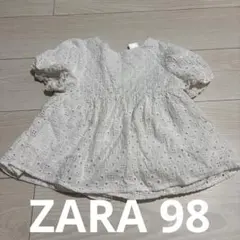 ZARA レースチュニック　バルーン袖トップス