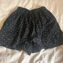 ユニクロ 黒の水玉模様 ドット ハーフパンツ 150サイズ