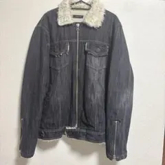 DSQUARED2 ファーデニムジャケット 裏ボア グレー