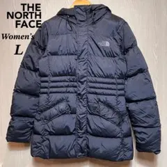 ザノースフェイス　ダウンジャケット　レディースL ブラック　刺繍ロゴ　700ＦＰ