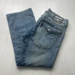 TRUE RELIGION ストレートデニムパンツ サイズ34 ライトブルー系