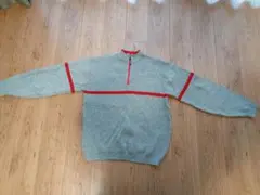 モンベル　WIC.ウール ジップセーター グレーL サイズ　ビンテージ