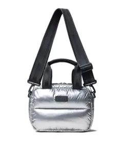 HUNTER シルバー ショルダーバッグ　ミニボストン