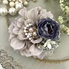 【本日発送】アンティークラベンダーコサージュ卒業式入学セレモニー