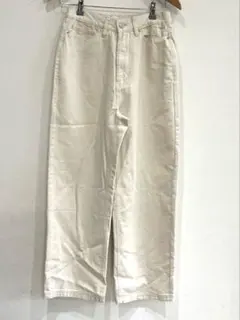 新品 デニム ホワイト ストレートMサイズ