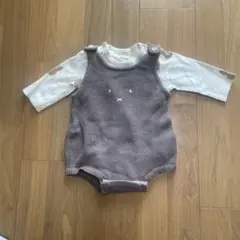 petit main ニットロンパース 70