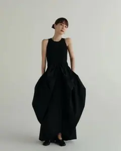 louren docking cocoon dress　ロングワンピース 別注 docking cocoon dress(M BLACK): Louren: WOMENS｜THE