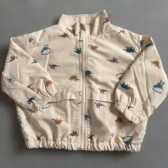 恐竜柄 ジャケット クリーム色　80