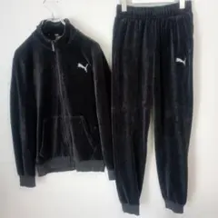 プーマ PUMA ベロア上下セットアップ メンズUS/XSサイズ 刺繍ロゴ
