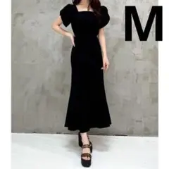 RESEXXY バックリボンワンピ黒 マーメイド 細見え効果 大人女子 デート服