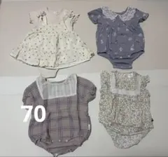 ロンパース・カバーオール 4点セット　70 半袖