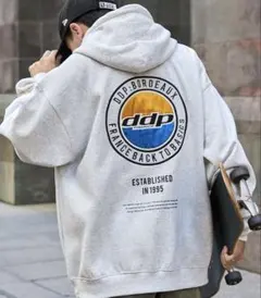 【ddp】バックロゴ パーカー グレー L