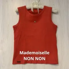 ④Mademoiselle NON NON　ノースリーブ　カットソー　バードロゴのサムネイル