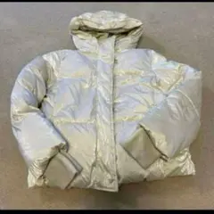 GAP ギャップ　130 ダウンコート　シャンパンホワイト フード付き