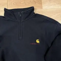 Carhartt WIP ブラック ハーフジップ トレーナー Mサイズ