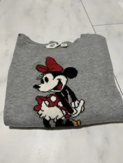 ミッキー ミニー 刺繍 セーター グレー　ユニクロ　120