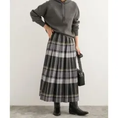 アーバンリサーチドアーズ　チェックプリーツロングスカート