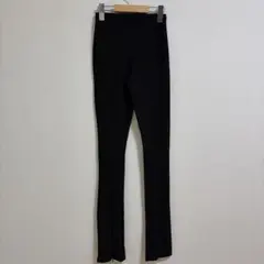 ZARA フロントジップフレアレギンス　スキニー　ストレッチ　ブラック　XS