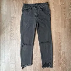 【Sサイズ】Heather ヘザー スキニーデニム ダメージジーンズ ブラック