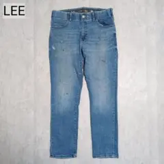 リー　デニムパンツ　スキニー　ストレッチ　w34 l30　ペンキ　ヒゲ　色落ち