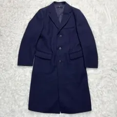 【希少サイズ】ユニクロ ウールブレンドチェスターコート ネイビー XS