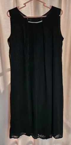 黒ワンピース　フォーマル　パーティーなど　Lサイズ